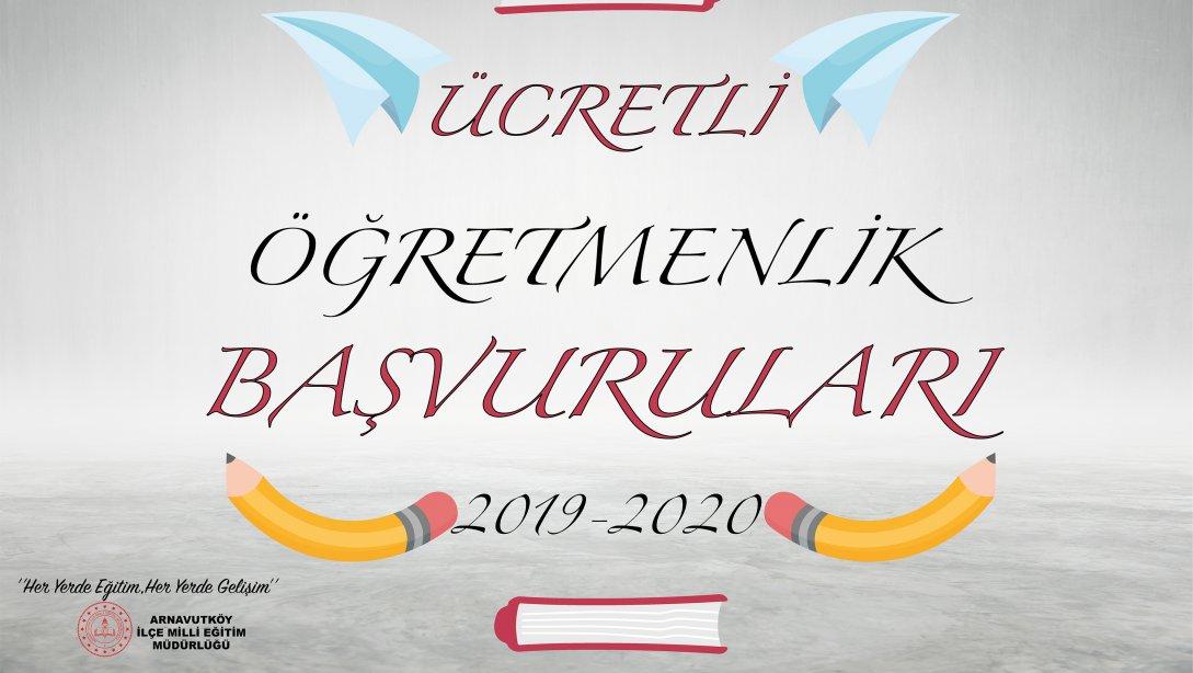 Arnavutköy İlçe Milli Eğitim Müdürlüğü 2019-2020 Eğitim Öğretim Yılı Ücretli Öğretmenlik Duyurusu