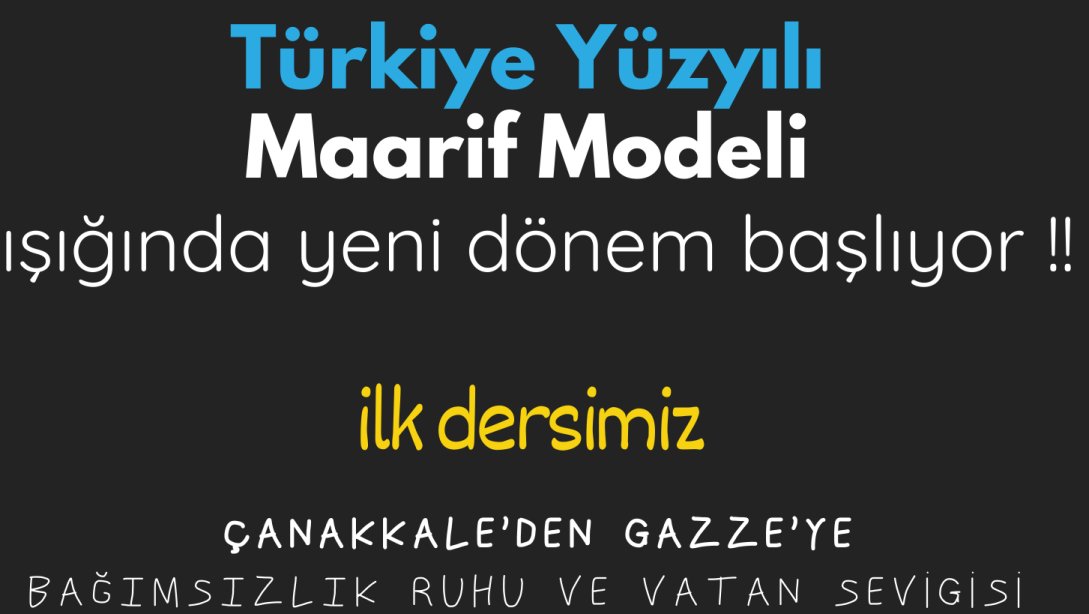 YENİ EĞİTİM DÖNEMİ 